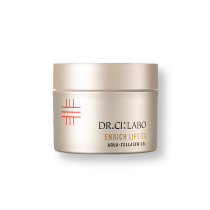 Dr.Ci:Labo Enrich Lift EX Aqua Collagen Gel firming cream for elasticity and moisture.
