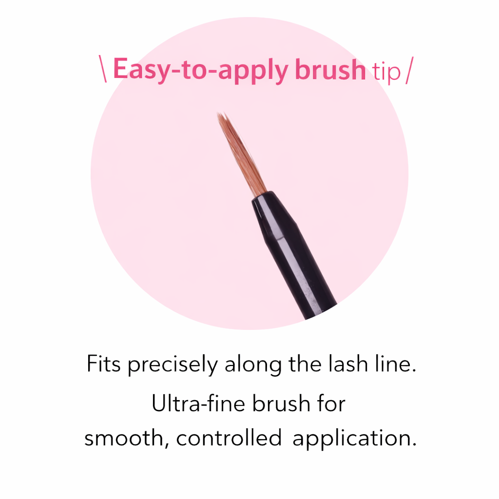 Eyelash growth serum brush applicator with ultra-fine tip for easy, precise lash line application.